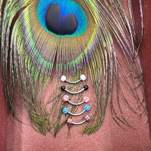 16g Curved Barbell Body Jewelry Set